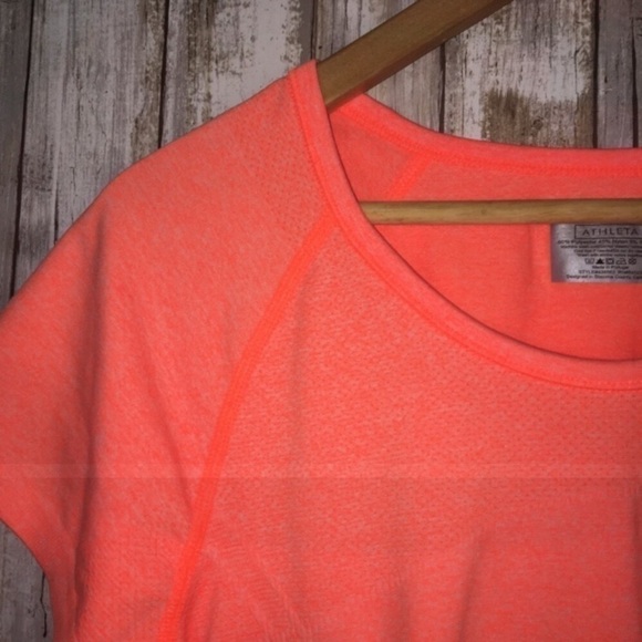Athleta Orange Fitted Athletic Tee - Picture 4 of 5